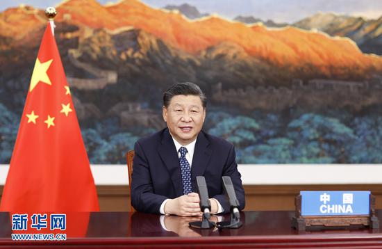 5月21日晚,国家主席习近平应邀在北京以视频方式出席全球健康峰会,并发表题为《携手共建人类卫生健康共同体》的重要讲话。新华社记者 黄敬文 摄