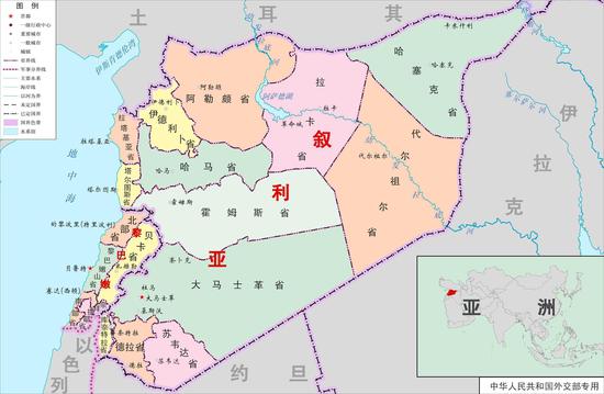 叙利亚位于欧亚大陆与地中海的十字路口地带