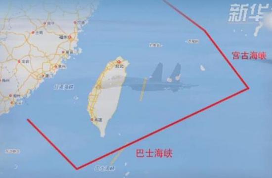 美国B-52轰炸机靠近台湾同日，解放军空军多机型编队绕台训练