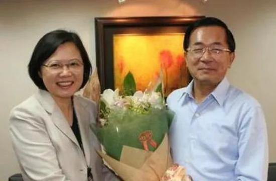 ▲资料图片：蔡英文与陈水扁