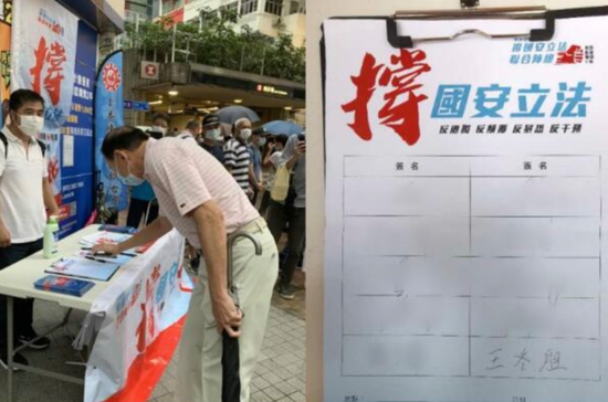 王冬胜署名撑“涉港国安法”