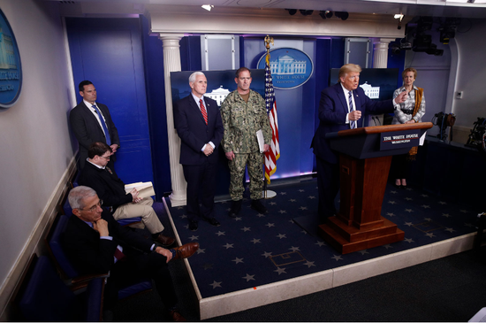 press conference scene source: The Associated Press