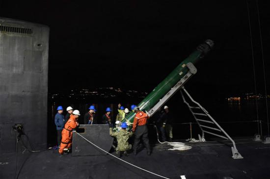图为一款MK-48重型鱼雷。(图片取自台媒)