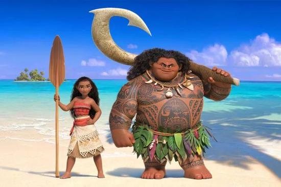 迪士尼《海洋奇缘》卡通形象Moana和Maui