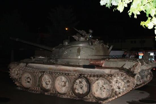 被查扣的T-55坦克 图片来自波兰媒体