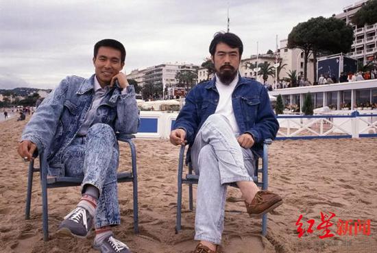 1988年,谢园和陈凯歌携《孩子王》参加戛纳电影节