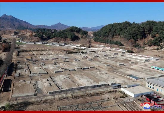 阳德郡温泉旅游区工地(朝中社)
