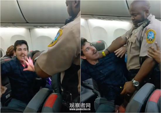 现场视频截图,男子在反抗过程中遭电击