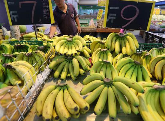 台当局“农委会”表示，今年气候平顺，各种夏季水果如菠萝、香蕉及西瓜等皆丰产，香蕉产量虽未较去年增加，但季节因素，容易被其他多汁水果替代，致价格下跌。（图片来源：台湾“中时电子报 ”）