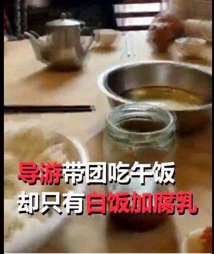 8元团费旅游团午餐白饭配腐乳 桂林旅发委调查