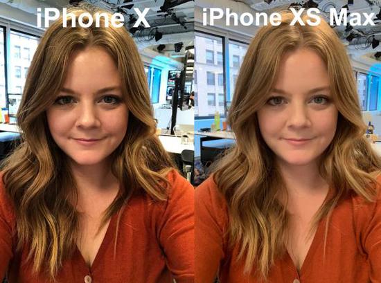商业内幕网站科技记者Avery Hartmans的拍摄对比图,左图为iPhone X拍摄,右图为iPhone XS Max拍摄