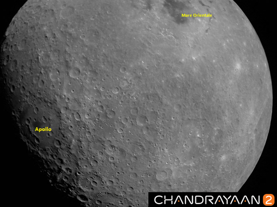 印度“月船2号”回传首张其拍摄的月球照片(图)