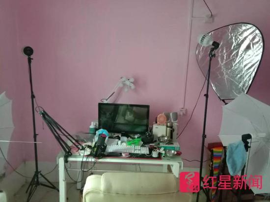 ▲陆姗的直播间,现在一片杂乱 图片来源:红星新闻