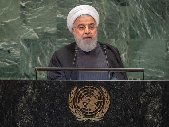 伊朗总统鲁哈尼在联合国大会高级别一般性辩论上发表讲话 （图片：联合国官网）