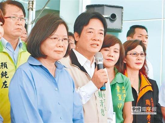 蔡英文(左)与赖清德资料图(图片来源:台湾“中时电子报”)
