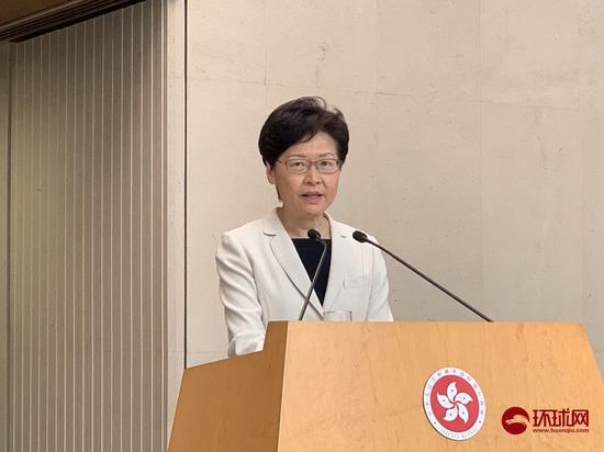 27日,林郑月娥会见记者。她再次回应,不会辞职。陈青青 摄
