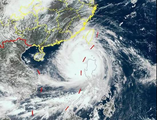 台风“山竹”15日12:53风四卫星云图 国家卫星气象中心 图