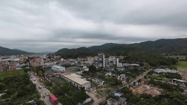  Aerial pictures after Guangzhou tornado disaster