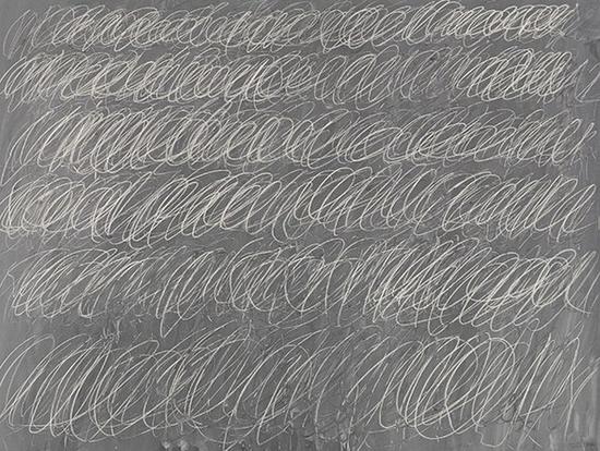 美国抽象艺术大师汤伯利（cy twombly）的作品《黑板》