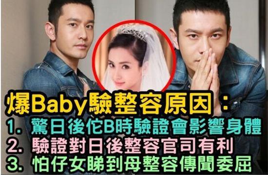黄晓明称Baby验整容是怕日后委屈孩子|黄晓明