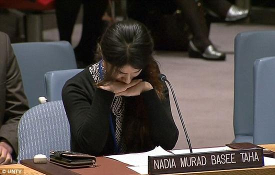 纳迪亚在联合国讲诉自己的经历