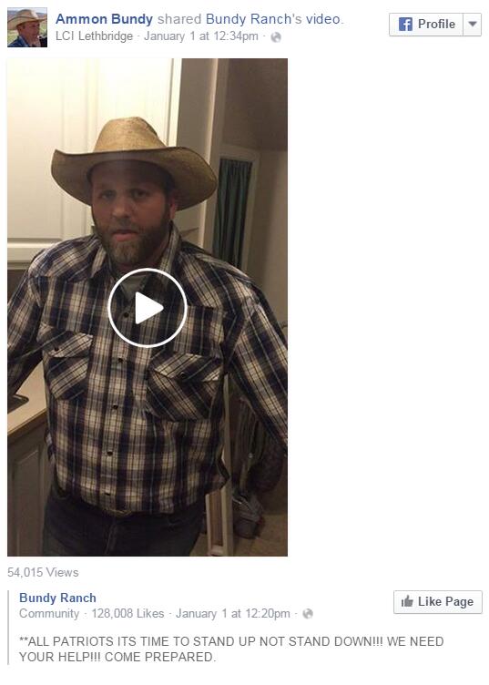 Bundy在脸书上发视频寻求帮助