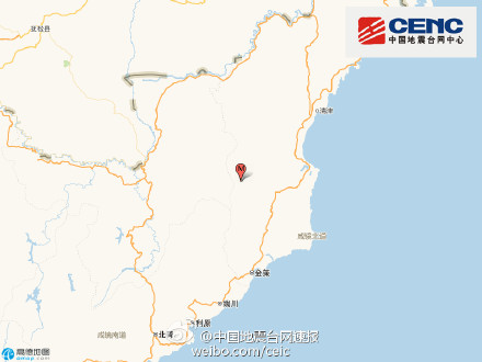 01月06日09时30分在朝鲜（北纬41.30度，东经129.10度）发生4.9级地震