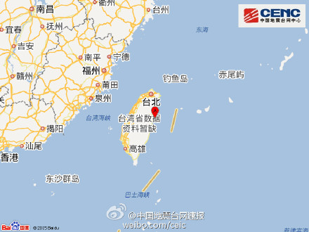 台湾花莲海域附近发生4.1级地震