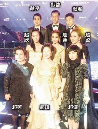 何超琼召何家兄弟姐妹，包括超蕸、超仪、三房代表超莲、猷启、四房代表超盈、超欣、猷亨、猷君齐齐行善。图自香港《明报》