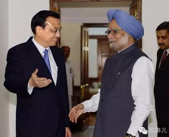 2013年李克强在新德里会见印度总理辛格