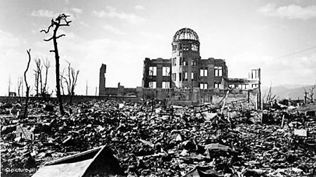 日本广岛核爆后现场