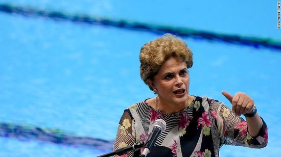 巴西总统罗塞夫，虽然奥运在即，但巴西政局一直都没消停下来。