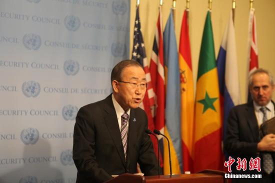 资料图片：联合国秘书长潘基文。中新社记者 邓敏 摄