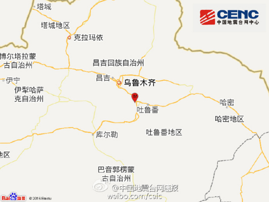 地震位置图