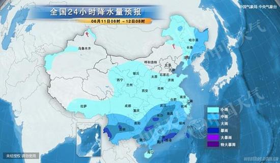 预计今天南方仍有分散性强降雨。