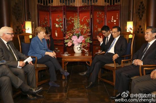 李克强特色晚餐招待“老友”默克尔