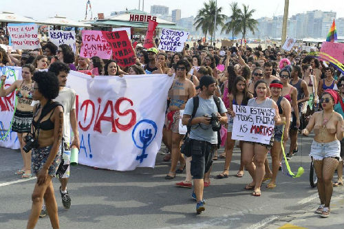 巴西反性侵，反暴力游行。（资料图片）