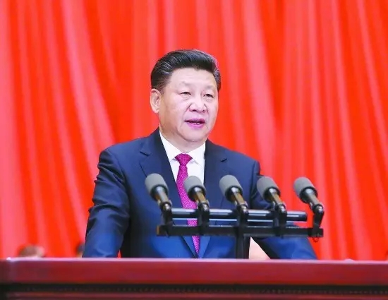 7月1日，习近平在庆祝中国共产党成立95周年大会上发表重要讲话。新华社记者 刘卫兵/摄