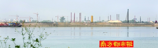 建设中的南沙明珠湾起步区，其功能定位是金融商务发展试验区。中铁隧道总部将进驻此区块。南都记者 冯宙锋 摄