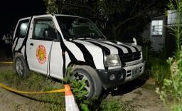 8月16日下午，日本群马县富冈市的群马野生动物园内一名工作人员被熊袭击，送医后确认身亡。图为该工作人员当时驾驶的汽车。