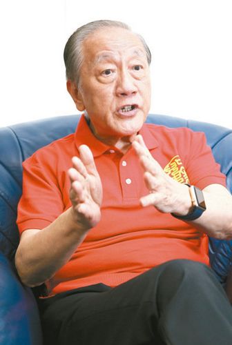新党主席郁慕明。台湾《联合报》记者许正宏/摄影