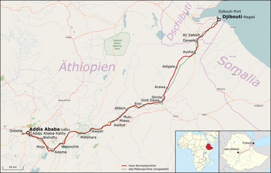 这条铁路将联通吉布提和埃塞俄比亚，对于吉布提的未来经济建设意义非凡