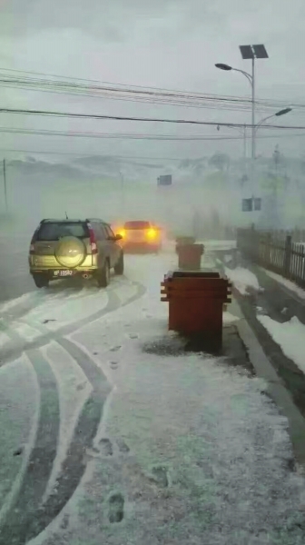 合作夏河等地突发暴雨冰雹
