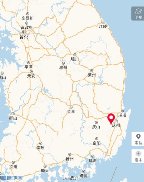 韩国东南部连续发生两次5级以上地震