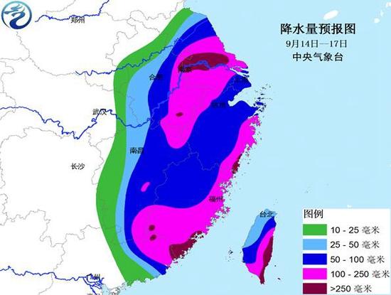 14-17日，华南、华东将出现强降雨。