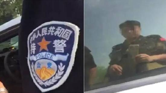 馆陶县辅警在拍摄“车震”。