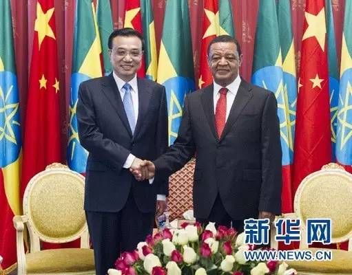 2014年5月6日,国务院总理李克强在亚的斯亚贝巴国家宫会见埃塞俄比亚总统穆拉图。