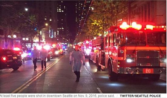 西雅图警方表示有五人在枪击案中受伤