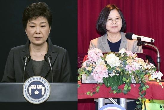 韩国昌信大学荣誉教授刘顺达指蔡英文身上可找出多处朴槿惠违法影子。（台媒图）