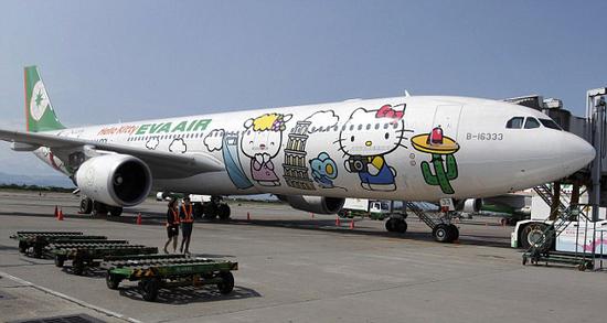 Hello Kitty彩绘飞机（资料图）